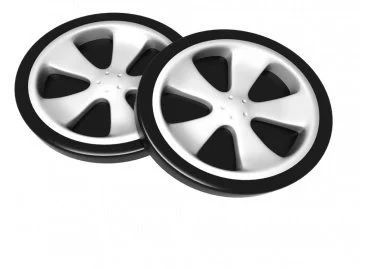 Комплект пластиковых колес (2 шт.) - Комплект пластиковых колес (2 шт.), Цвет: Черный