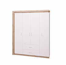 Шкаф 4-х дверный для одежды с ящиками без зеркал "Люмен" №16