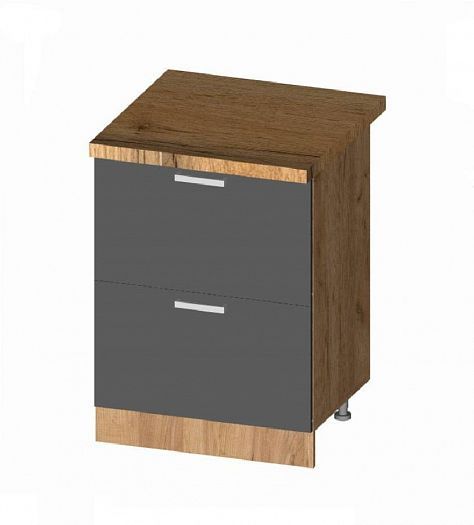 Шкаф нижний "Мерано" со скрытыми ящиками ШНСЯ 600 - схематичный вид