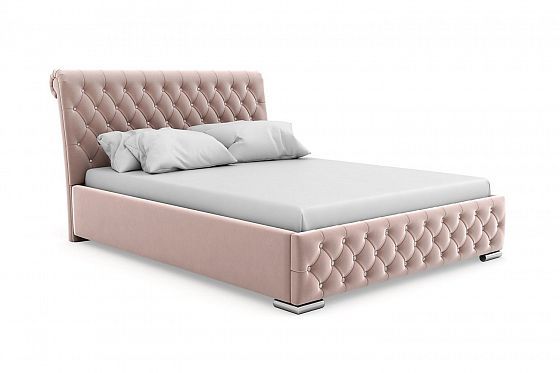 Кровать "Relax" 1600 с ламелями/стразы - Цвет: Розовый 104