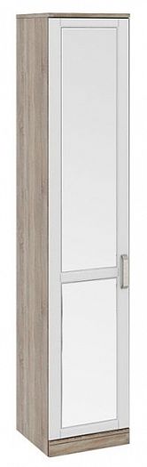 Шкаф для белья (580) с 1 зеркальной дверью "Прованс" СМ-223.07.002L левый Цвет: Дуб Сонома трюфель/Крем