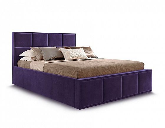 Кровать "Октавия" 1400 + ортопедическое основание с ПМ - Цвет: Мора Фиолетовый