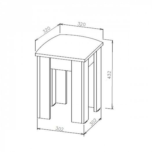 Табурет №1 (NN-Мебель) - Схема