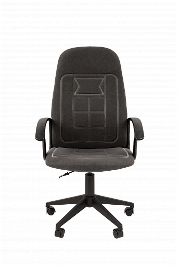 Кресло для офиса "Chairman Стандарт СТ-27" - Серый (ткань) вид прямо