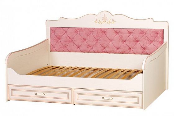 Кровать "Алиса" №550 Цвет: Кремовый белый