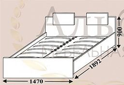 Кровать "Наоми" 1400 (настил)