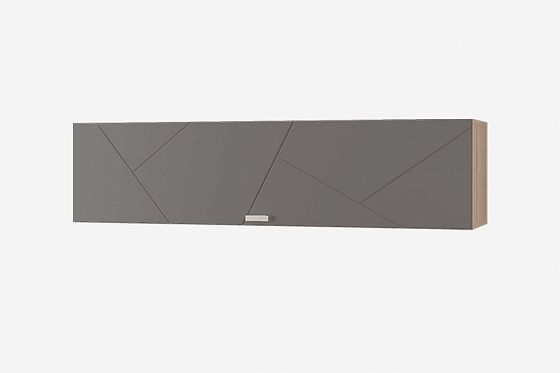 Шкаф настенный "Скайлайн" 1200 с горизонтальной дверкой - Цвет: Дуб Сонома светлый/Графит