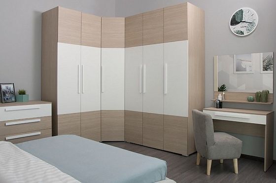 Модульная спальня "Барселона" - Шкафы, цвет: Дуб Андреа/Белый