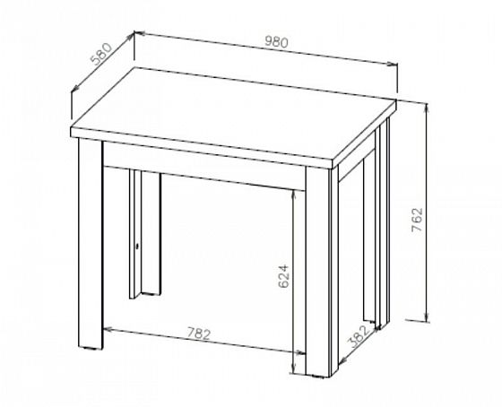 Стол обеденный "СО-2" (NN-Мебель) - Схема