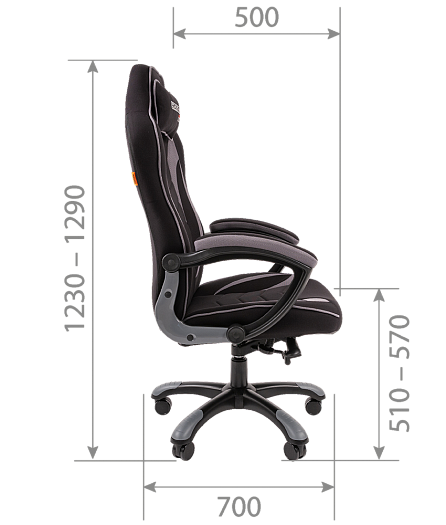 Кресла для геймеров "Chairman GAME 28" - Кресла для геймеров "Chairman GAME 28": схема 1