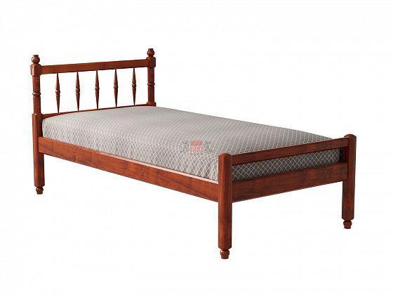 Кровать с фигурными спинками из массива (800 мм) - Цвет: Вишня