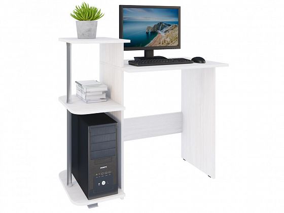 Компьютерный стол №3 - Компьютерный стол №3, Цвет: Анкор белый