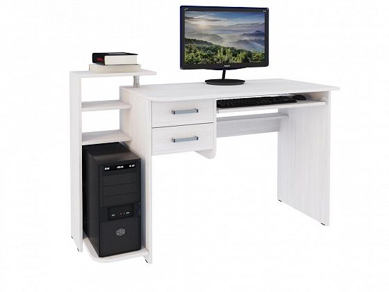 Компьютерный стол №12 - Компьютерный стол №12, Цвет: Анкор белый