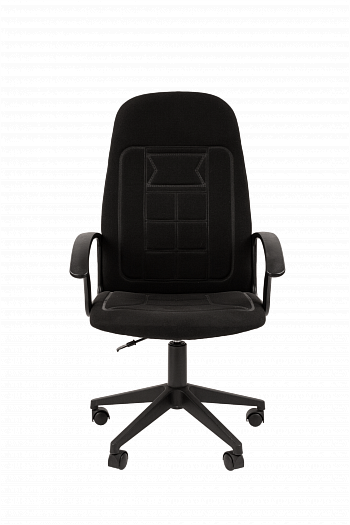 Кресло для офиса "Chairman Стандарт СТ-27" - Черный (ткань) вид прямо