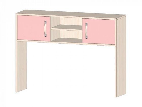 Надстройка для стола "Буратино" - Цвет: Дуб Молочный/Розовый