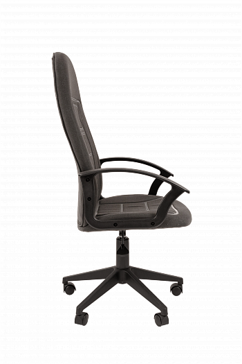 Кресло для офиса "Chairman Стандарт СТ-27" - Серый (ткань) вид сбоку