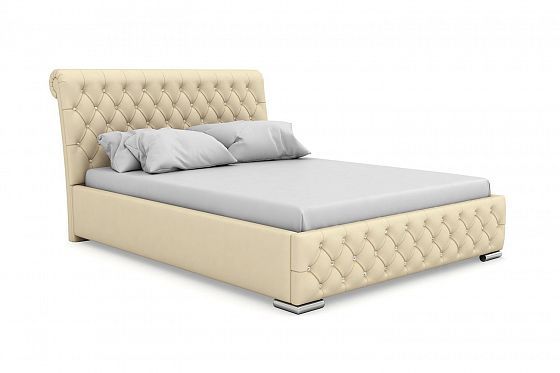 Кровать "Relax" 1600 с ламелями/стразы - Цвет: Бежевый 004