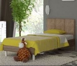 Кровать "Тайм" с металлической опорой и мягким изголовьем