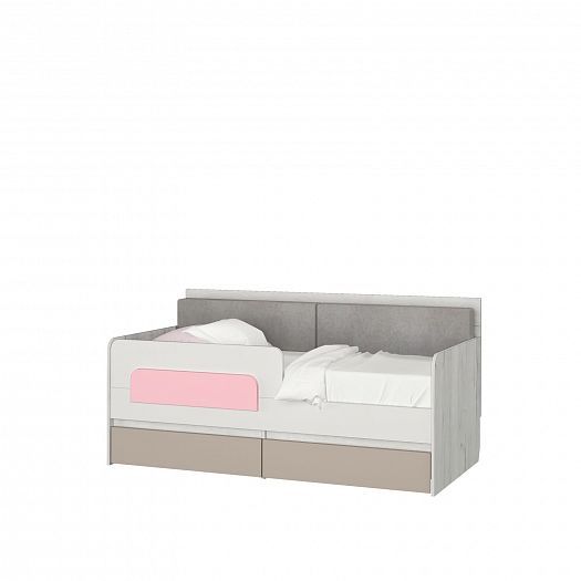 Кровать-тахта "Зефир" №800.4 - кровать с подушками и бортиком