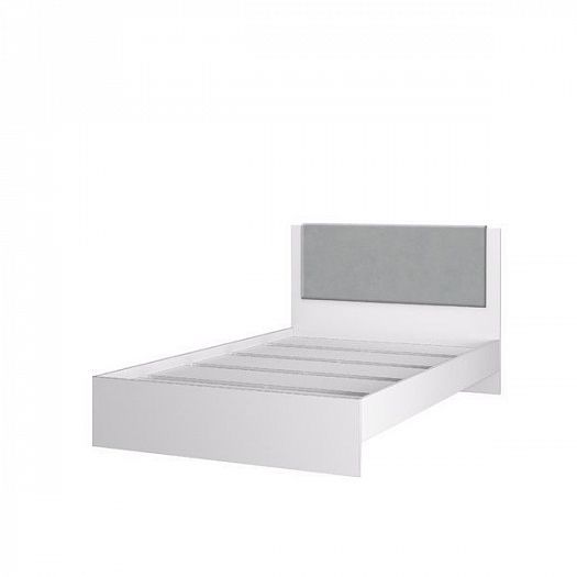 Кровать "Акцент" 1600 №16М - Белое сияние/Конфетти сильвер