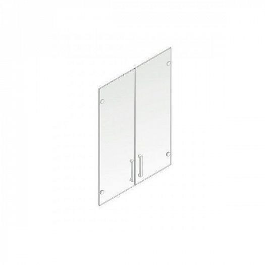 Комплект дверей из прозрачного стекла "Премиум" Пр.ДШ-2СБ - Стекло прозрачное