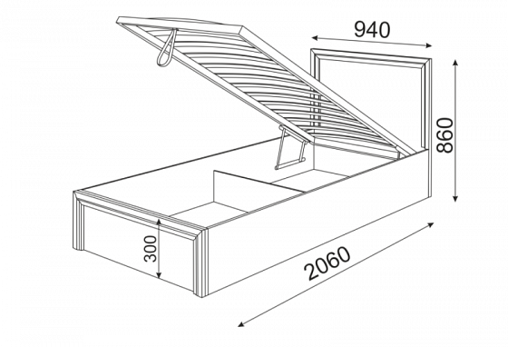 Кровать "OSTIN" с подъемным механизмом модуль №22 - Основание