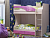 **Кровать двухъярусная "Бемби" МДФ (фасад 3D) (Цвет: Ясень Шимо светлый/Лиловый металлик)