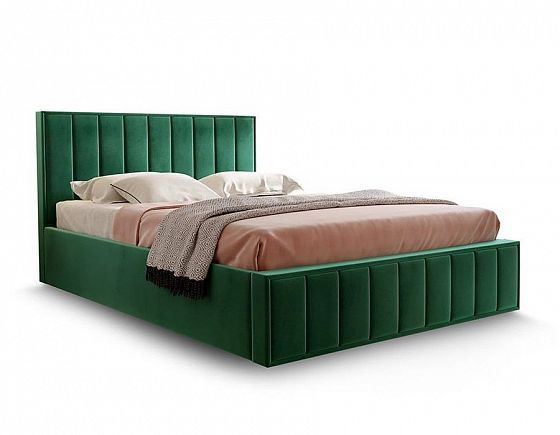 Кровать "Вена" 1400 + ортопедическое основание с ПМ - Цвет: Мора Зеленый