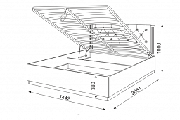 Кровать "Тиффани" 1400 с подъемным механизмом М26