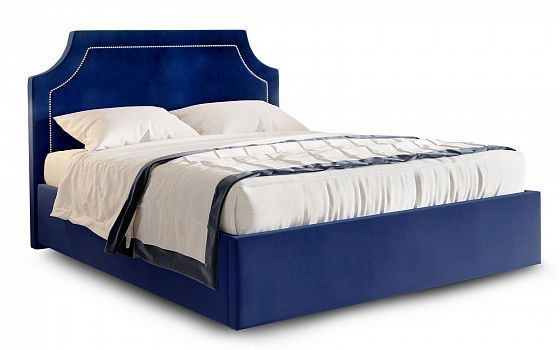 Кровать "Катрин" 1800 + ортопедическое основание - Цвет: Мора Синий