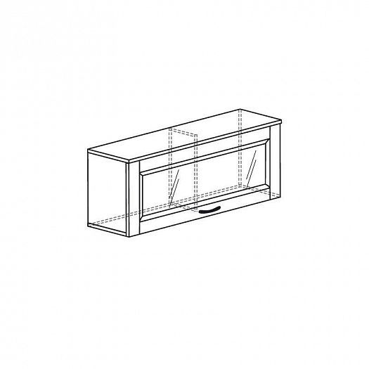 Шкаф навесной горизонтальный со стеклом "Йорк" 14.1-ШН - Шкаф навесной горизонтальный со стеклом "Йо