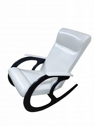 Кресло-качалка с подлокотниками "Техномебель" Кожзам, Цвет: Венге/Светлый КЗ