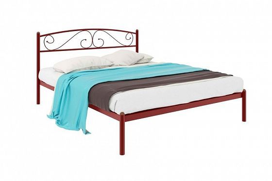 Кровать "Вероника" 1800 мм (ламели) - Цвет: Красный