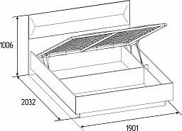 Кровать Люкс с подъемным механизмом 306 "Neo" (1800)