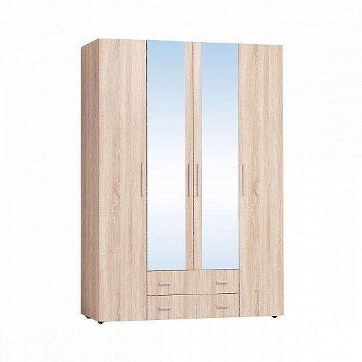 Шкаф для белья 555 "Монако" Зеркало - Цвет: Дуб Сонома