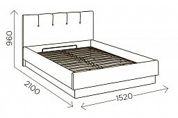 Кровать "Илия" М12 1400*2000 мм с подъемным механизмом