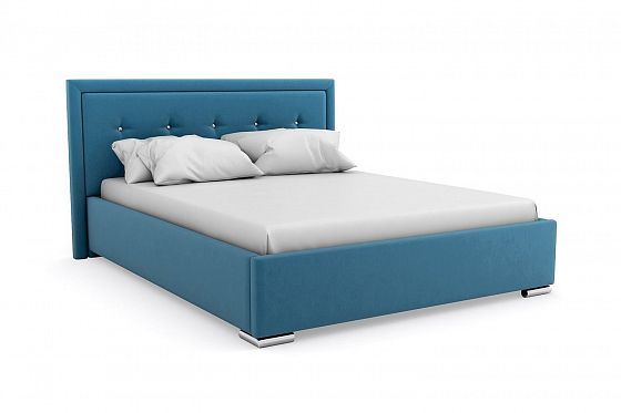 Кровать "Liberty" 1400 с ламелями/стразы - Цвет: Синий 115